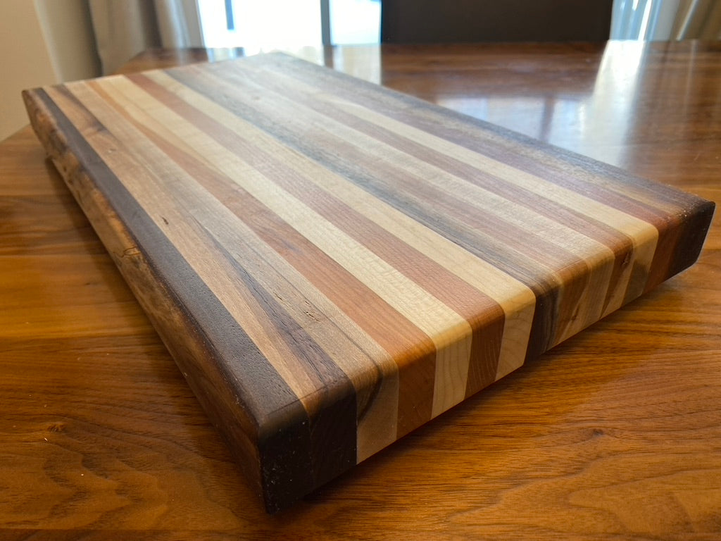 End Grain Cutting Board with Board Wax