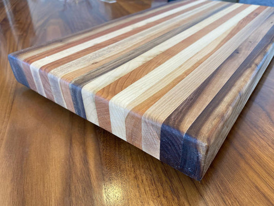 End Grain Cutting Board with Board Wax