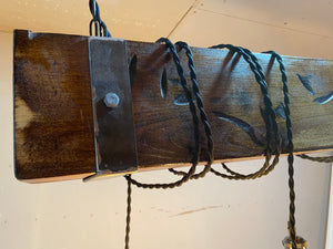 Rustic Hanging Beam Light